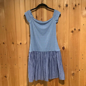 CAROLINE CONSTAS gingham mini dress